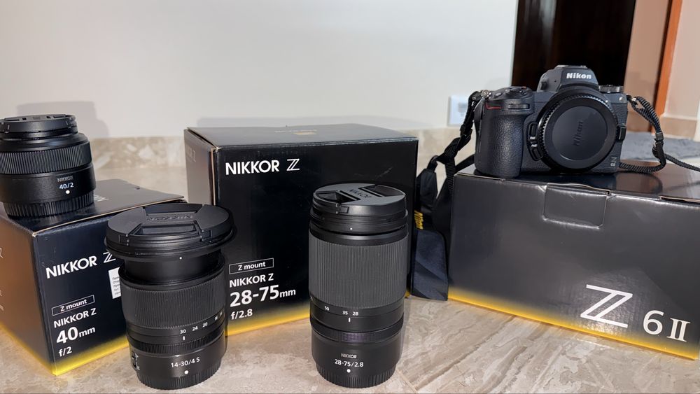 Nikon z6 ll- Обективи NIKKOR Z MOUNT 40mm/ 28-75mm/ 14-30mm