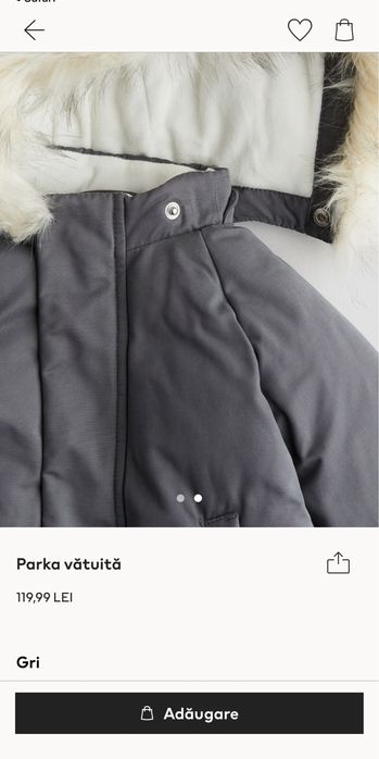 NOU cu eticheta geaca parka iarna H&M masura 92-98