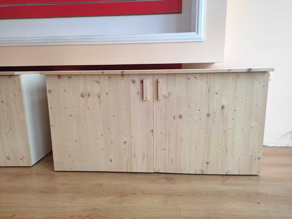 Шкаф масив, Шкафове 3 бр. 135 x 50 x 70 cm, НОВИ, красиви, пдч