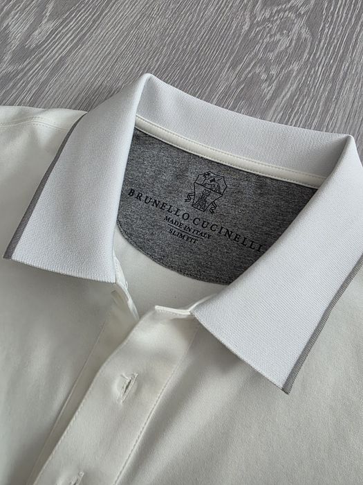 Tricou polo brunelo cuccinelli alb marimea M