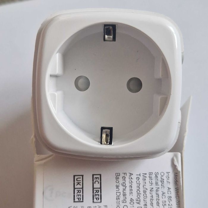 Смарт Wi-Fi контакт, 20 A, ватметър, за Tuya Smart