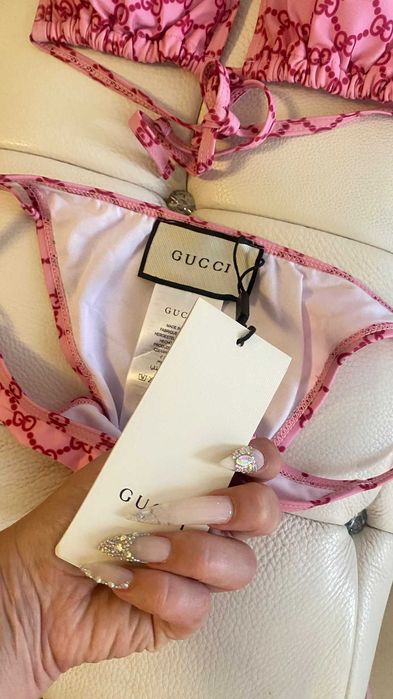 бански бикини S/M/L* Gucci PINK TECHNICAL **floral