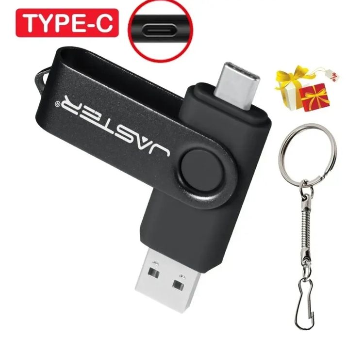 MEGA AKSIYA 2 tasi 1 da USB 64Gb fleshka TypeC telefonlar uchun ham mo