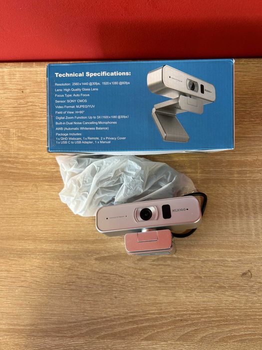 NexiGo N940P 2K QHD Уеб камера с дистанционно управление (2560x1440)