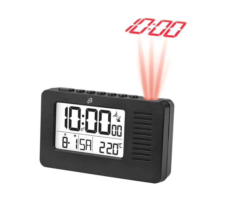 Ceas cu termometru, cu proiecție, PROIECTOR LASER desteptator 2 alarme