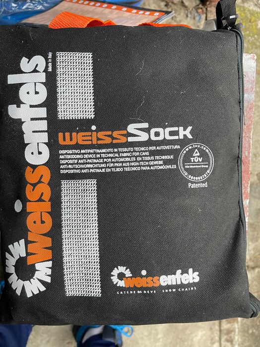 Huse antiderapante auto, WeissSock 85, set de doua, noi, nefolosite