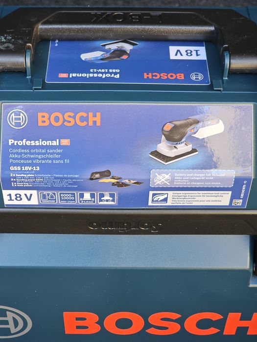 Bosch GSS 18V-13 slefuitor cu vibratii fara acumulatori, SIGILAT