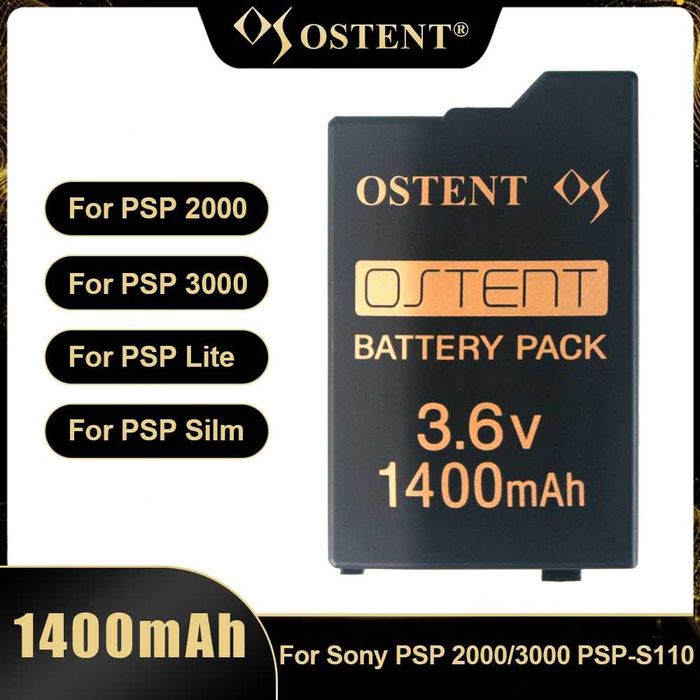 Acumulator Ostent 1400mAh consola jocuri Sony PSP seriile 2000 / 3000