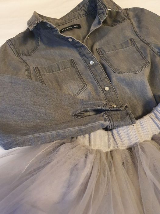 Fustite  si camasa blugi