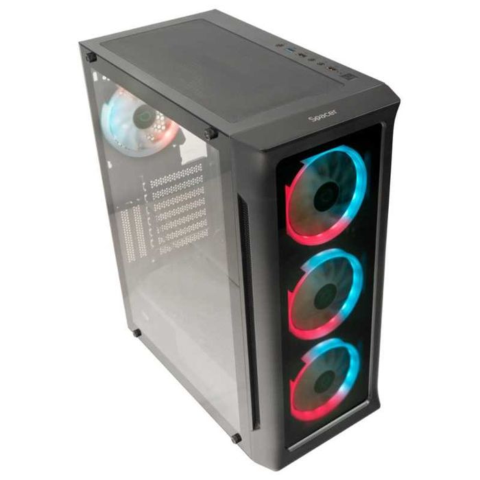 Carcasa Spacer Shield ARGB Middle Tower ATX sticla securizata