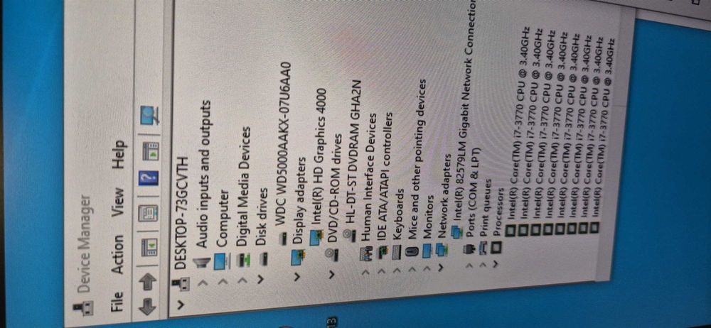 Unitate pc Fujitsu i7 3770 16 gb hdd 500 video Intel Hd  unitate DVDRW