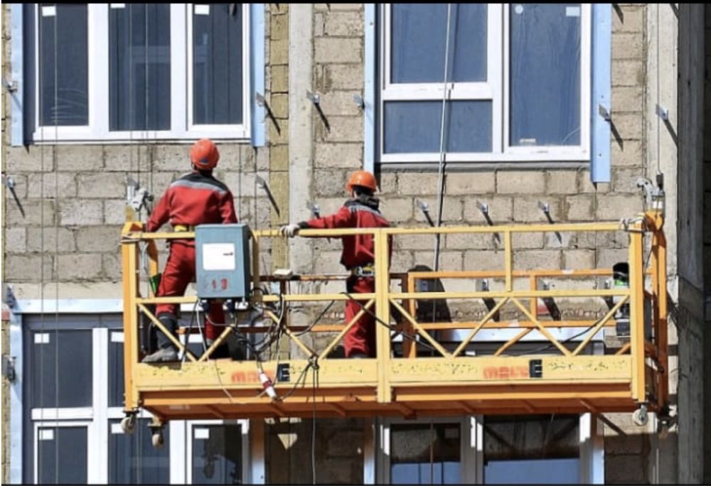 Фасадные работы утепленые стен