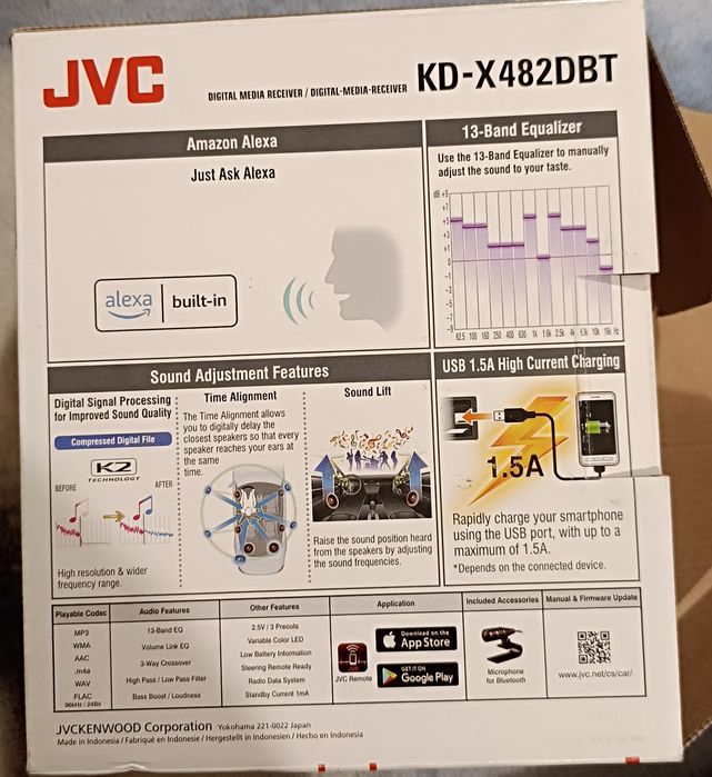 Автомобилен Плеър JVC KD-X482DBT