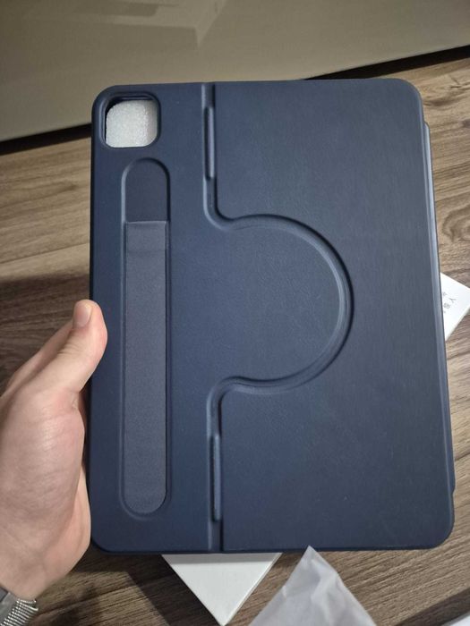 Husa Tastatura HOU iPad Air & Pro 11, Magnetic, Albastru, Resigilat