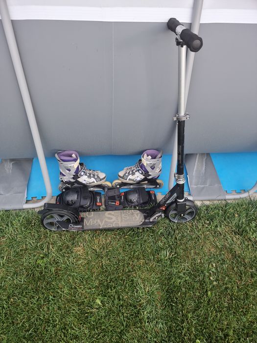 Trotineta+Role Oxelo+ Protectii