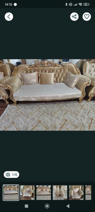 Canapea baroc cu fotolii fixe