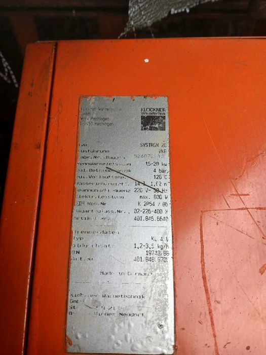 Vand centrala KLOCKNER combustibil lichid