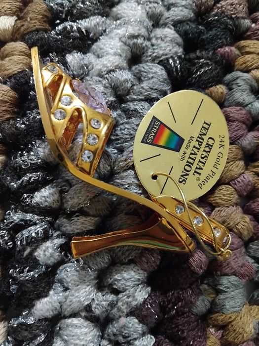 Статуетка позлатена обувка Swarovski