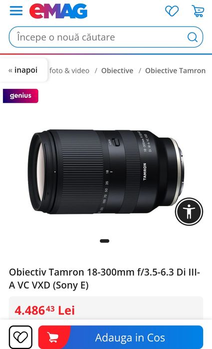 Obiectiv Tamron 18-300mm f/3.5-6.3 Di III-A VC VXD (Sony E), SIGILAT