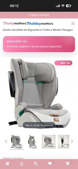 Scaun auto pentru copii I-Traver, 100-150 cm, Signature Eclipse, Joie