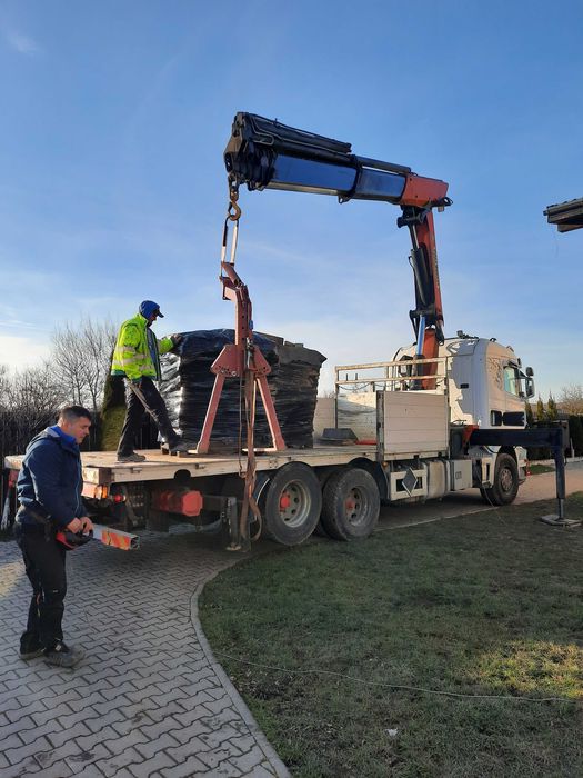 Transport utilaje relocari brasov camion cu macara