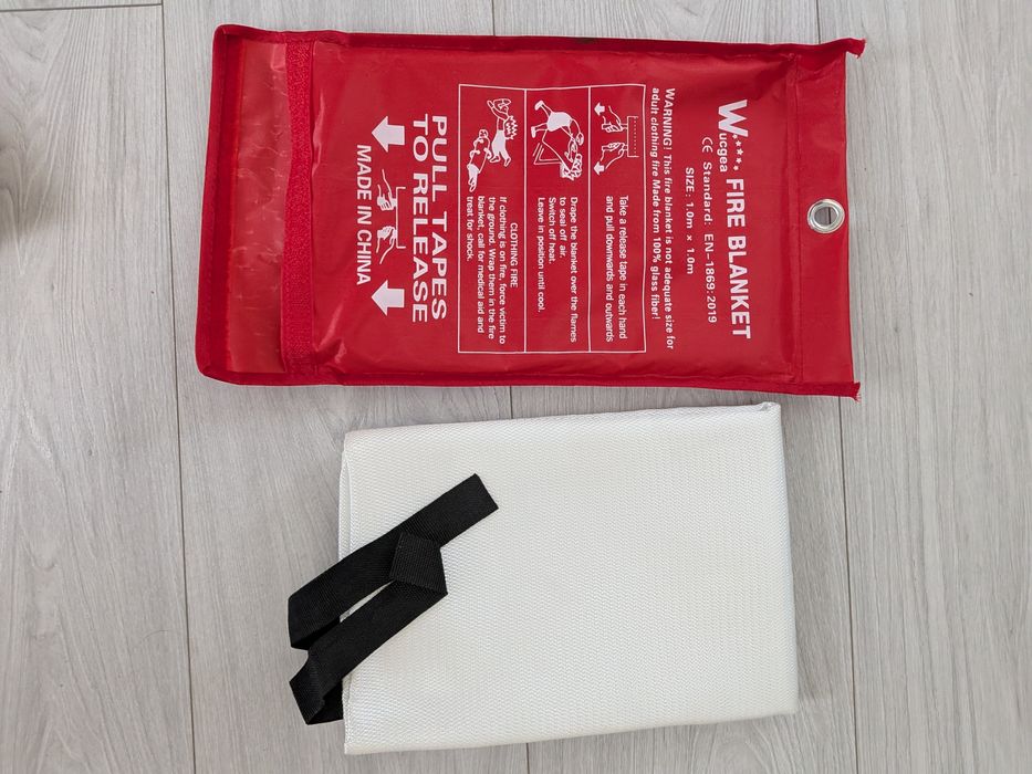 Pătură Ignifugă (Fire Blanket) 1m x 1m – Nouă, Protecție Incendiu