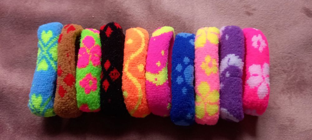 Неонови, ярки цветове - 30 ст. - ластик за коса - СТЕГНАТИ