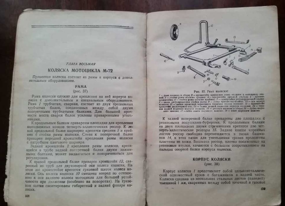 "Мотоцикл М-72" 1948г. СССР. Редкость!