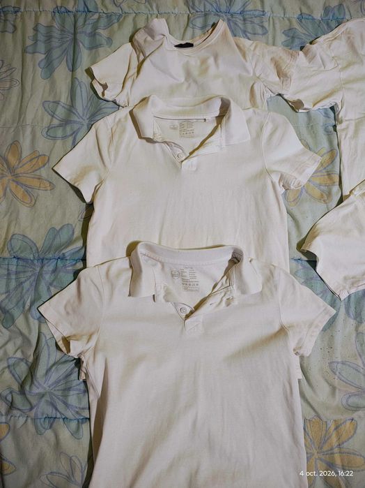 Lot Tricou scoala tricouri alb guler