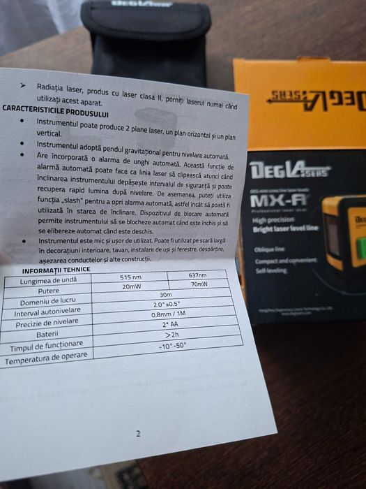 Nivelă laser profesională Degl4