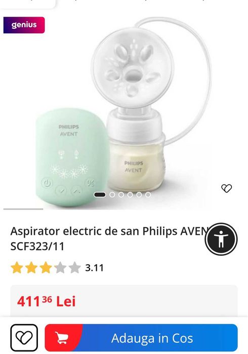 Vând pompă sân Philips Avent