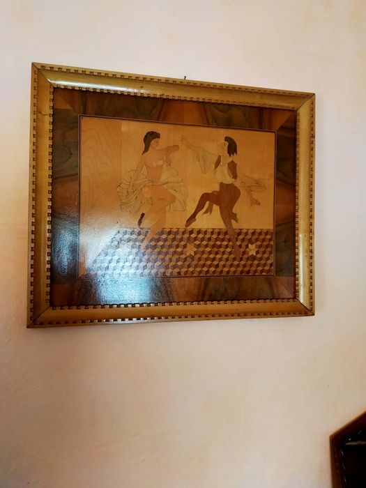 Vând Tablou Furnir 60x50 cm, În Stare Foarte Bună