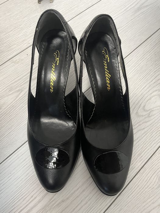 Pantafi cu toc 100% piele