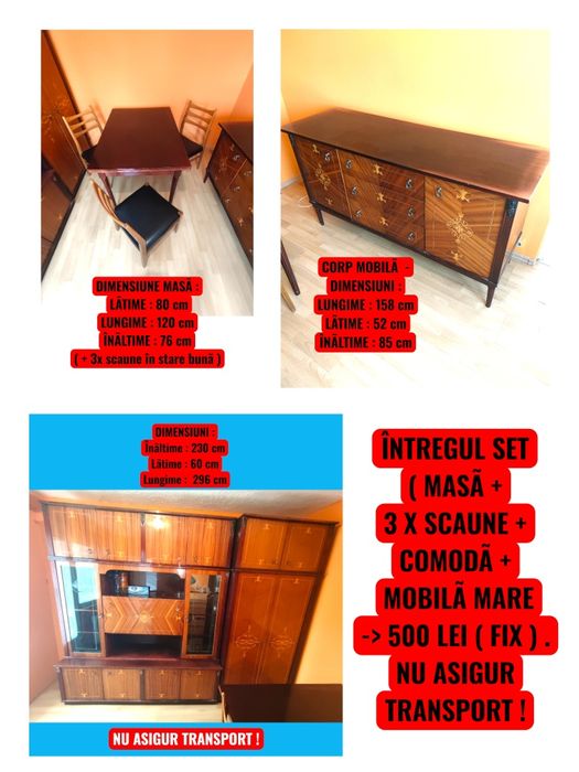 SET MOBILÃ de vânzare - ridicare personalã din Carei .