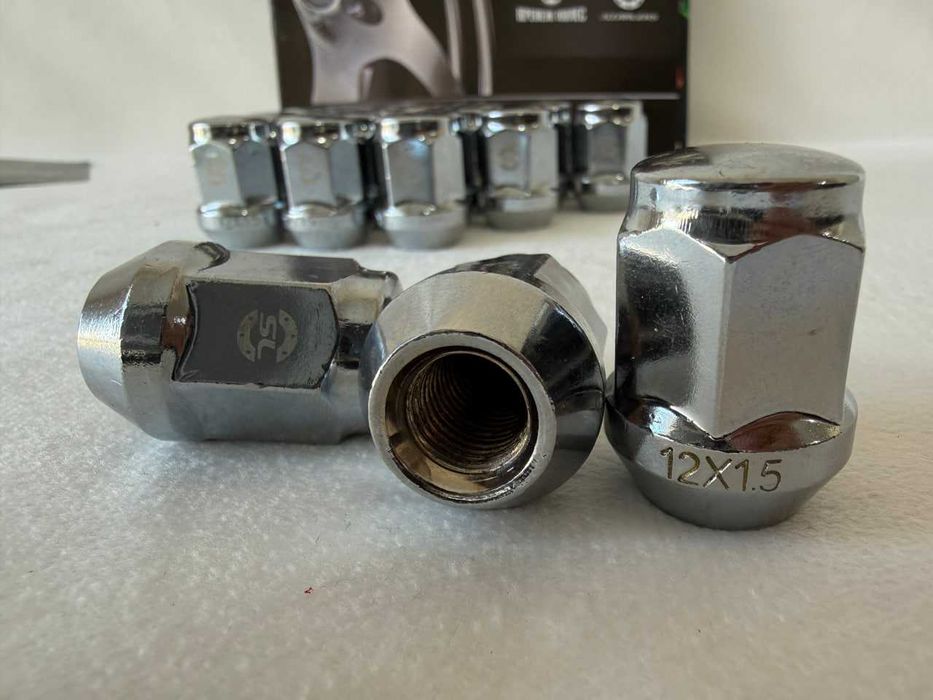 Гайка колесная М12 1.5 высота 35 хром конус ключ 21, 901445HT