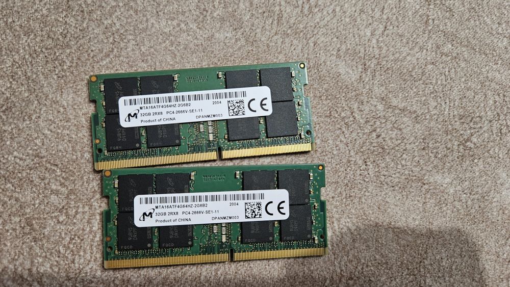 3 x Crutial 32 GB DDR4 SODIMM