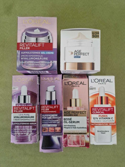 Нивея,Гарние и Лореал слънцезащитен крем за лице SPF 50 и серуми Нови