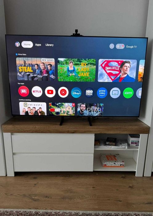 Set Mobila Living Modern - Alb Mat & Stejar