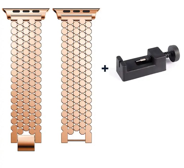 Curea Husa Metalia Clips Ceas Compatibila Apple Watch Iphone