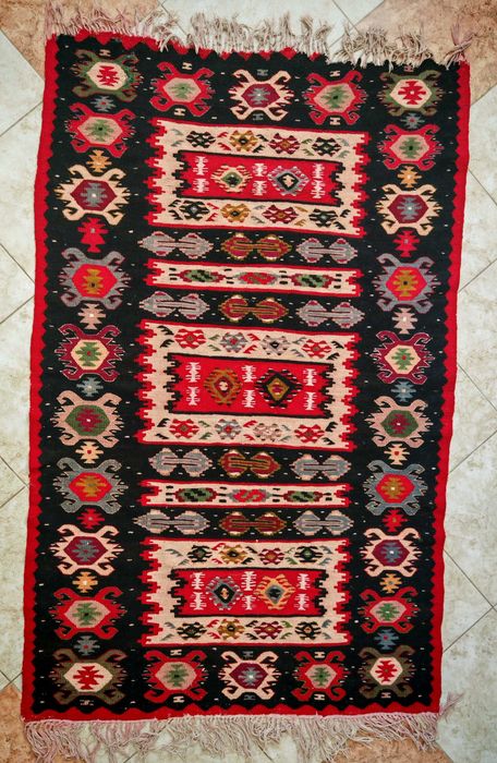 Автентичен Сто Годишен Чипровски Килим Килимче Пътека от 1920те г