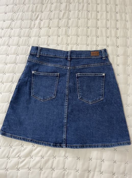 Плисирана поли HM/ дънкова пола Манго