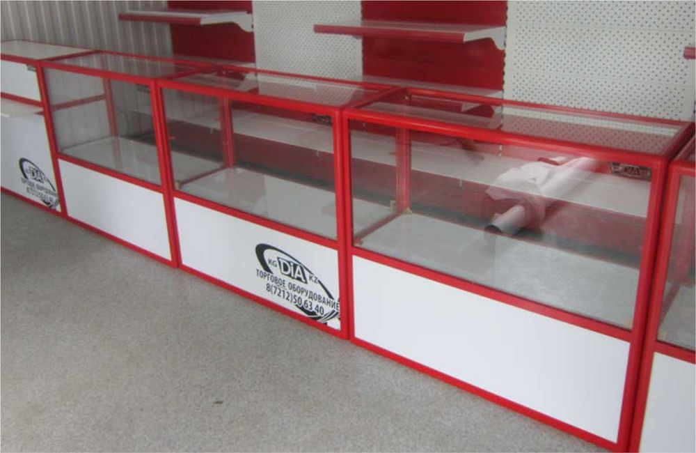 Oynaly prilavkalar, Акция,  savdo uskunalari vitrinalar stellajlar