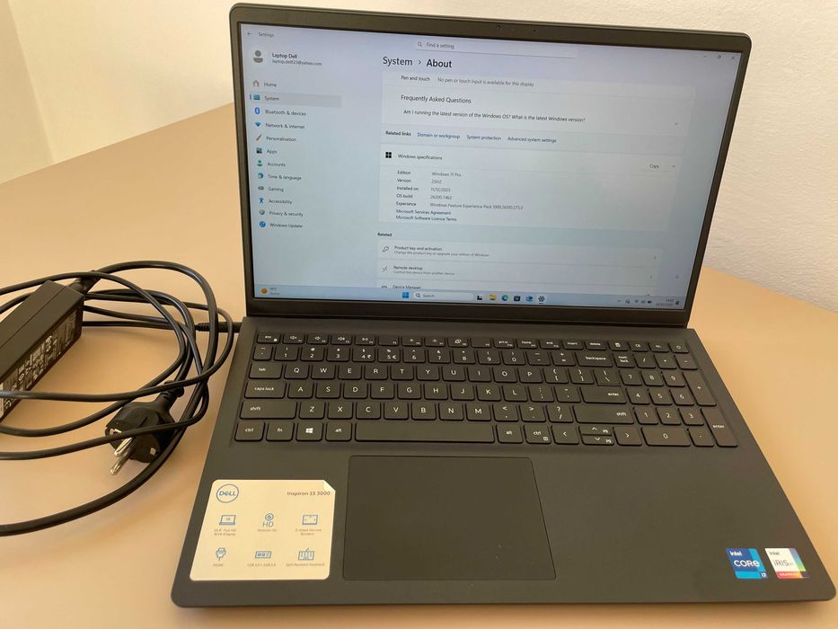 Laptop Dell Inspiron 15 3511, 16 GB RAM, Intel Core i7-1165G7/2,8GHz