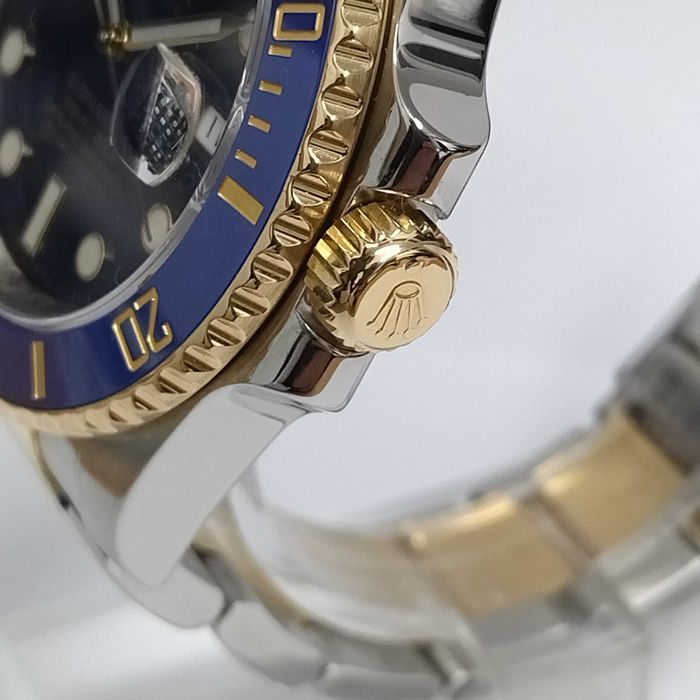 ROLEX Submariner с кутия, обслужен - 116613LB, BLUE, Gold&Steel