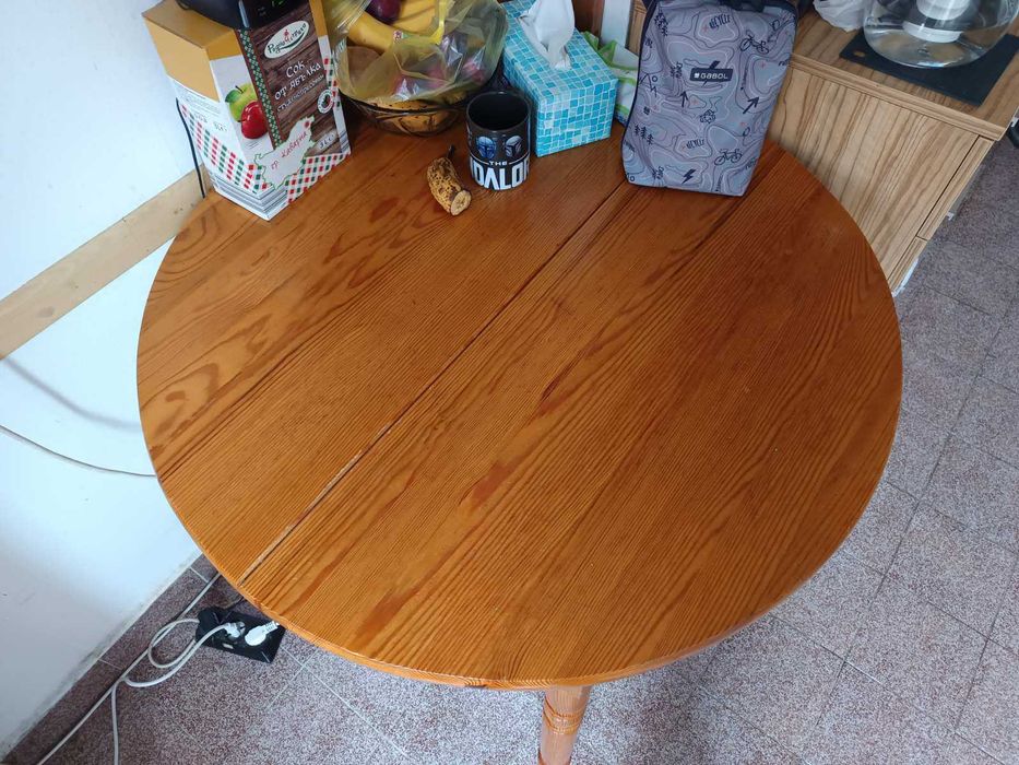 Кухненска маса от чам - разтегателна