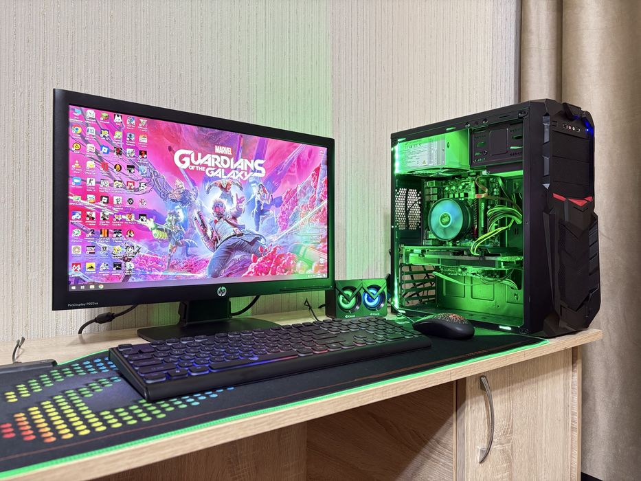 Игровой компьютер Core i5/12GB/SSD/1ТБ-HDD/RX 570 +22 дюймовый монитор