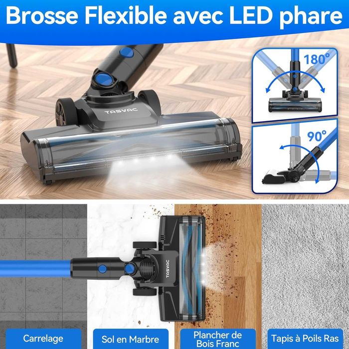 TASVAC V50 Безжична мощна прахосмукачка 200W