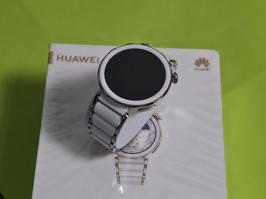 КАТО НОВ 42mm Huawei watch GT 5 Pro Yettel Гаранция '27 Ceramic White