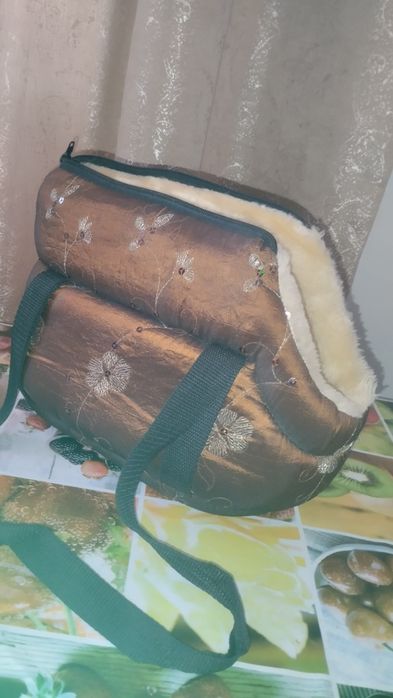 Сумка переноска утепленная для собак