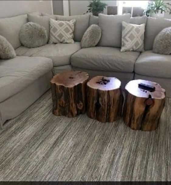 Stump Table - Пън масичка Помощна кафе масичка маса хол спалня градина